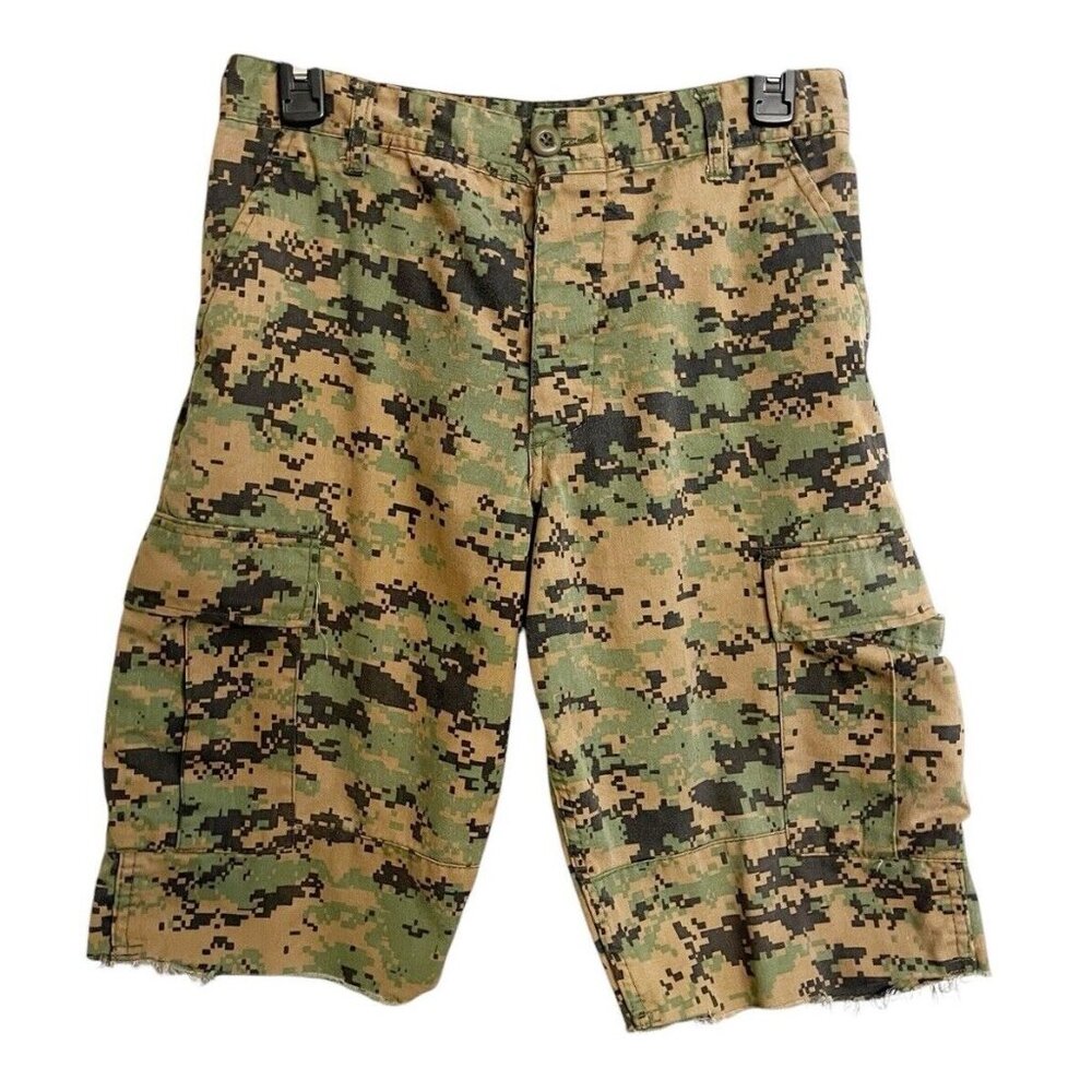 Rothco BDU Camo Cargo Combat Shorts Woodland Digital Size Small Outdoor Workwear
